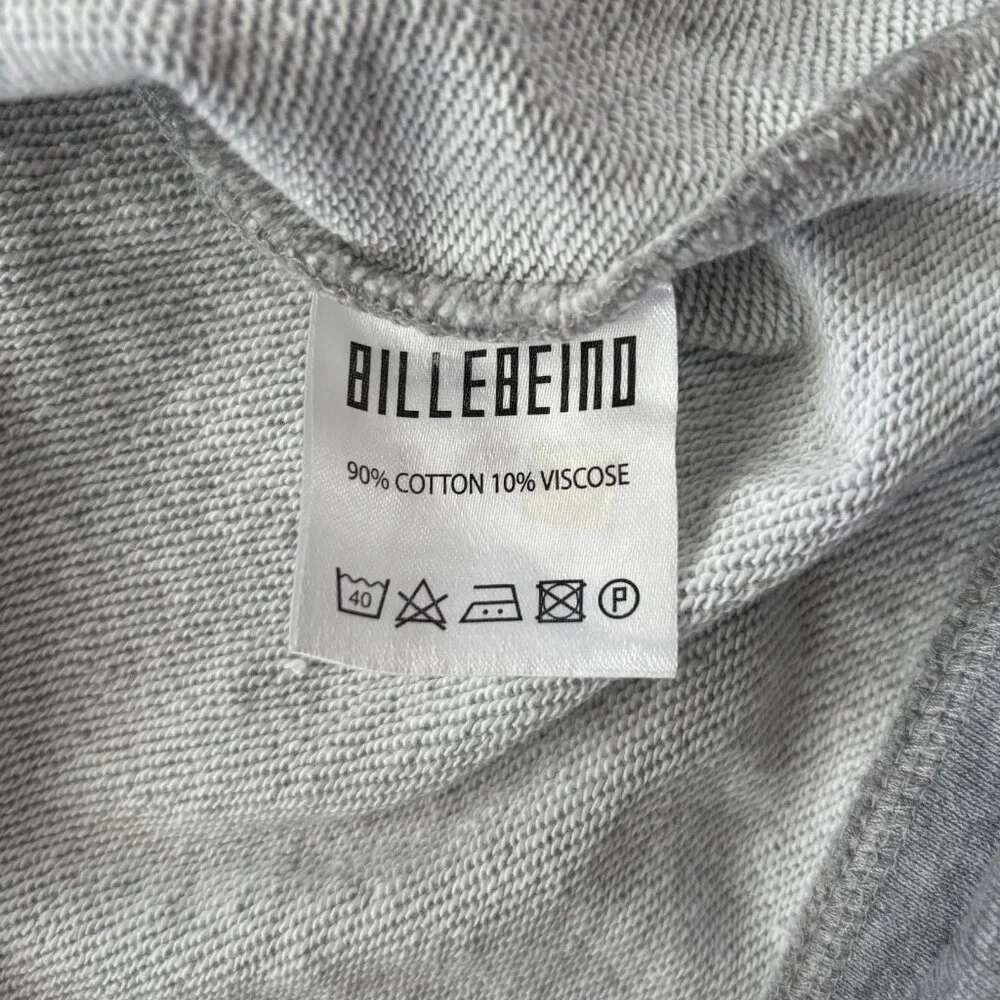 Billebeino Grey Half Zip Brick Sweatshirt (Size S) Drawstring Hem Pullover FW22
